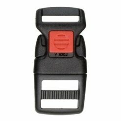 Click Buckle - With Safety Clasp 25mm Black