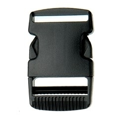 Strap, Polypropylene, Plastic Side Release Buckle, 1 Piece, Black