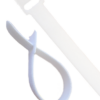 Hook and Loop Cable Tie Resealable 14x150mm White