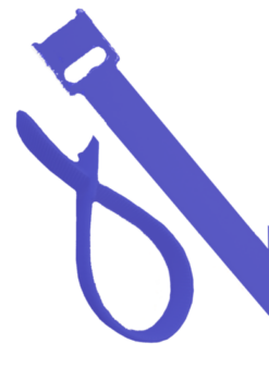 Hook and Loop Cable Tie Resealable 14x150mm Blue