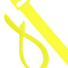 Hook and Loop Cable Tie Resealable 14x150mm Yellow
